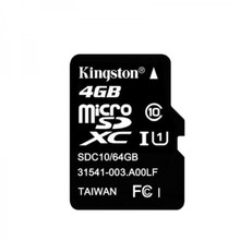 Карта памяти 4G Kingston micro SD Class 10 с переходником на SD