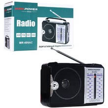 Радиоприемник Переносной MRM-POWER MR-606AC (AM/FM/SW1-2) проигрыватель, Питание: 220В